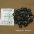 Black obsidian Rune stones set